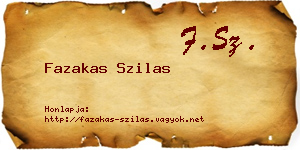 Fazakas Szilas névjegykártya